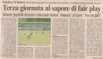 Terza giornata al sapore di fair play Durante Quadrelli-Stroncone l'attaccante Paoloni "rinuncia" al rigore:”Non era fallo”